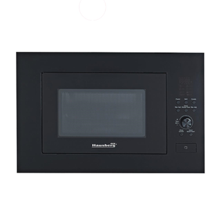 Cuptor cu microunde incorporabil Hausberg HB-8070NG, 25 l, Putere nominală de ieșire a cuptorului cu microunde: 900W, putere de intrare: 1400W, putere grătar: 1000W, Grill, Control digital, Negru