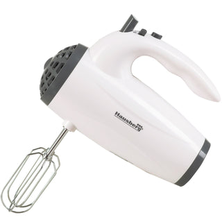 Mixer de mana Hausberg HB-4119AB, 5 viteze, putere 300W, motor de cupru, Alb