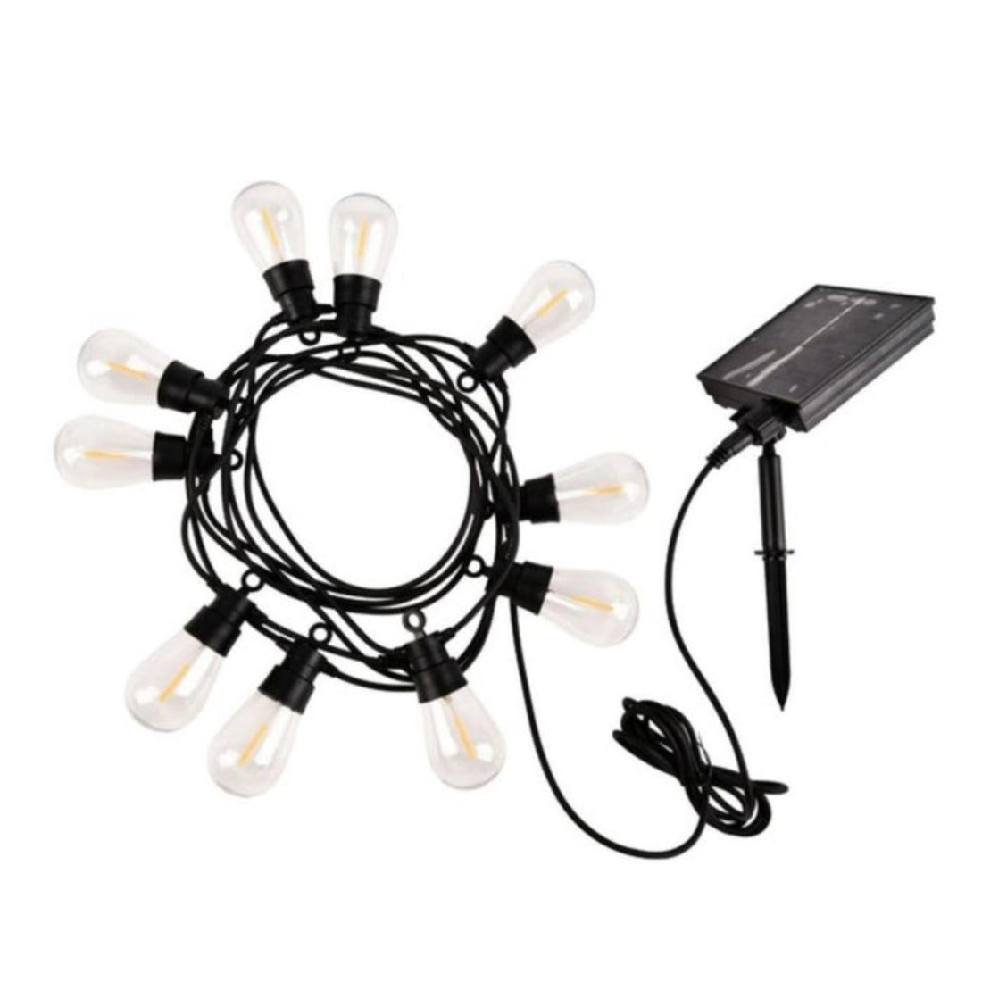Ghirlanda Luminoasa cu Pendule 10m – Becuri LED, IP65, Incarcare Solara & USB