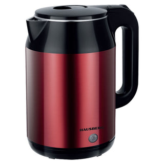 Cana electrica fierbator HAUSBERG HB-3623RS, 1500 - 1800W, capacitate 2.2L, oprire automata, indicator luminous, Rosu-Negru