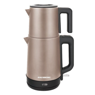 Cana electrica inox pentru ceai cu ceainic, 2L fierbator, 1L infuzor, mentinere cald Hausberg HB3636AU