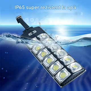 Lampă Solară Stradală 300W cu Telecomandă – IP65, Senzor de Mișcare, 3 Moduri de Iluminare