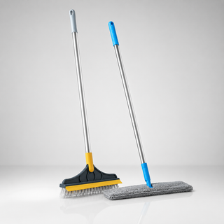 Set 2 în 1 pentru Curățenie – Mătură cu Racletă și Mop Flexibil
