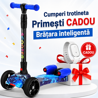 Trotinetă Rocket cu Aburi, LED-uri și Sunete + Brățară Anti-Țânțari CADOU