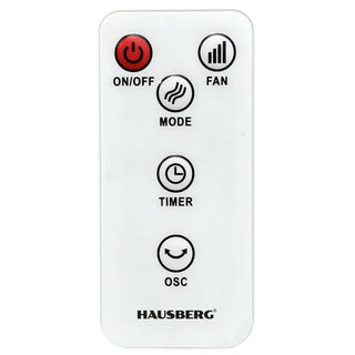 Ventilator turn digital Hausberg HB-5958AB, 55W, 45 inch, 3 viteze, temporizator 24h, LED, oscilatie, telecomanda, alb