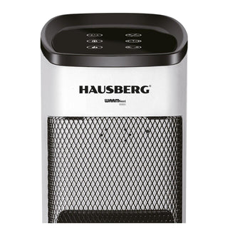 Semineu Electric Digital HAUSBERG HB-8219AB, 2000 W, Efect de Flacără 3D, Încălzire Ceramică PTC, Telecomandă, Afișaj LED, Negru