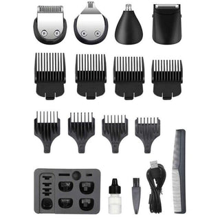 Set de tuns 8 in 1 reincarcabil Hausberg HB-96GR Digital 600mAh USB Type-C