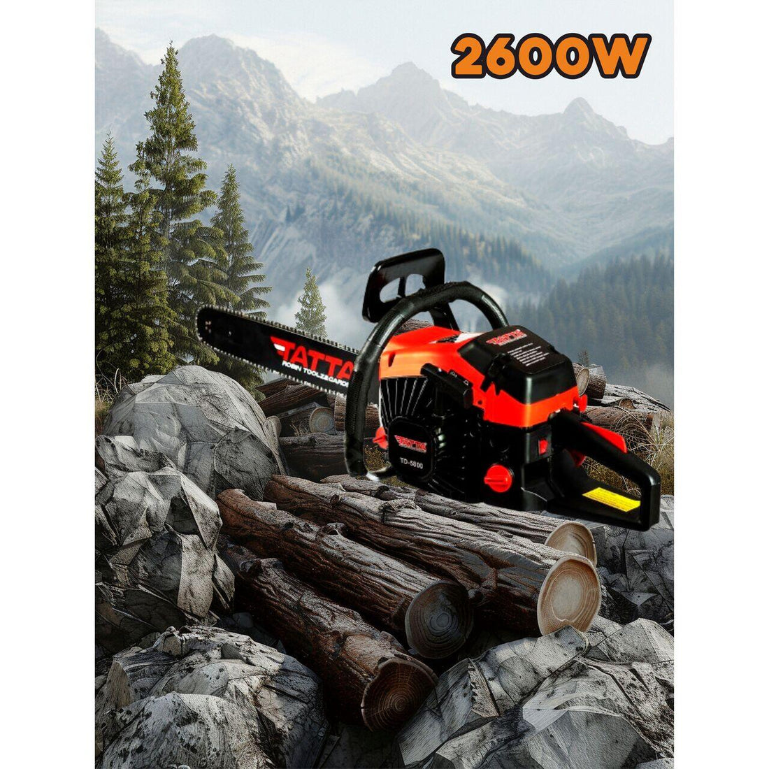 Drujba profesionala cu lant Tatta TD5800, 3.54 CP, 58 CC, 0.55 l, benzina, Lant, Sina
