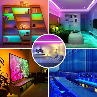 Banda luminoasa LED, Tenmiro, 24 butoane, 12 V, Multicolor