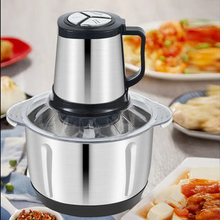 Tocator Electric Universal Luxify - Bol 5L Inox, Putere 1000W, 4 Lame, Carne si Legume