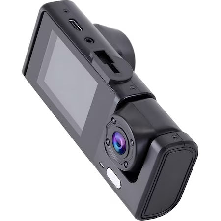 Camera auto tripla de bord Full HD 1080P, 3 Lentile, IPS Display 2", Inregistrare Dubla, Loop Recording, G-sensor