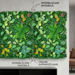 Panou Verde Decorativ Cu Frunze 60x40 cm