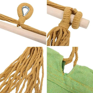 Hamac tip scaun suspendat din bumbac, cu 2 perne, 150kg, multicolor