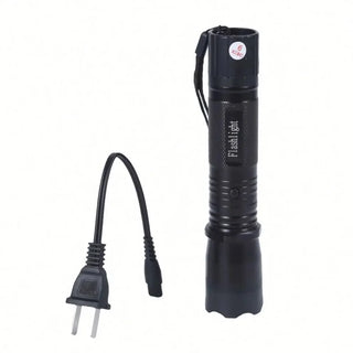 Lanterna Cu Electrosocuri Si Laser, Cu 3 Functii, Buton De Siguranta Si Acumulator Inclus, Negru