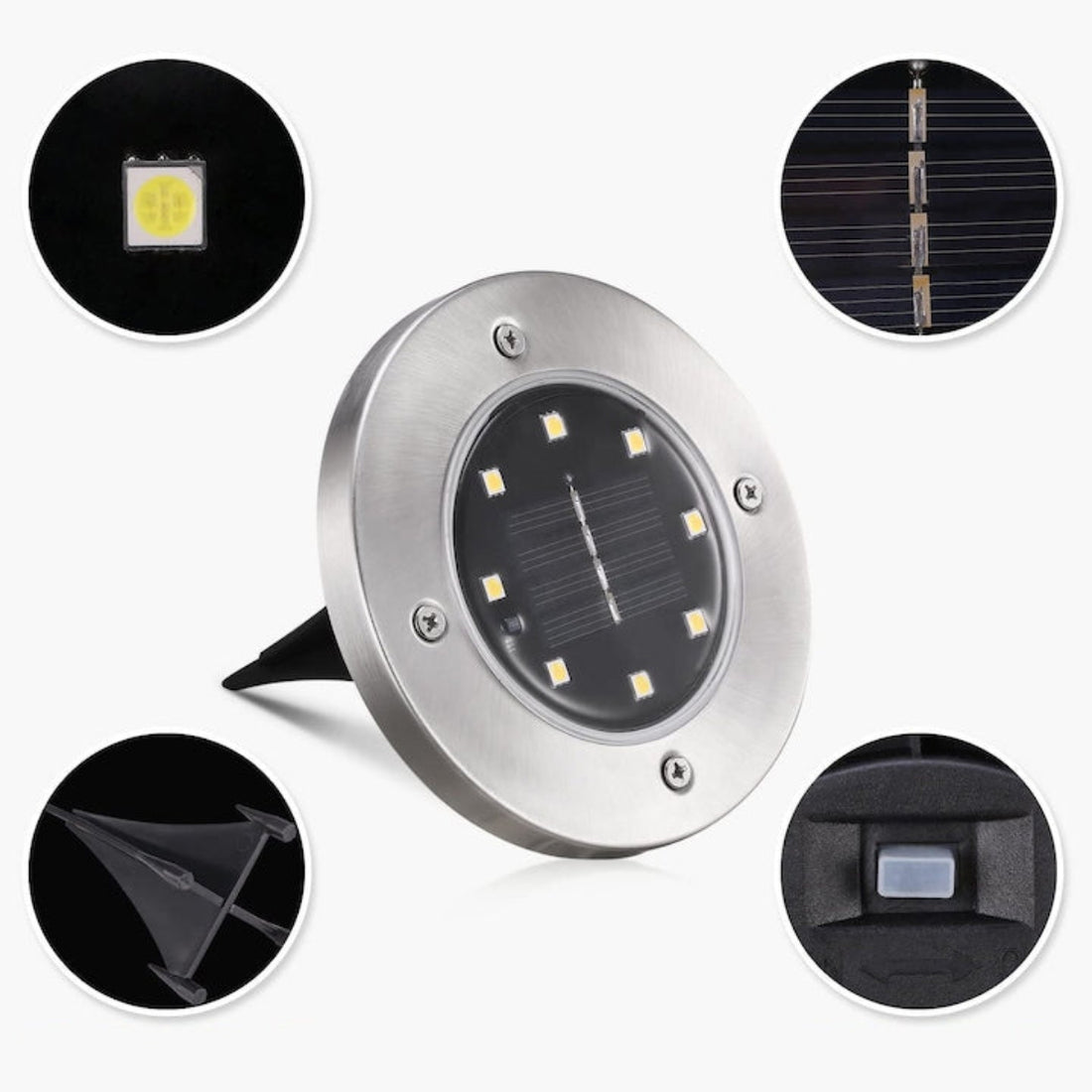 Lămpi Solare LED pentru Grădină – Set 4 Bucăți, Lumină Caldă (Warm White), IP65, Încărcare Solară