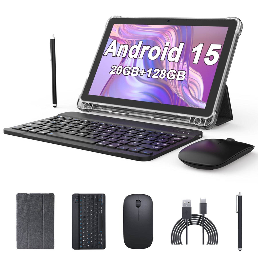 Tableta Android 10.1 inch, 20GB RAM, 128GB ROM, WiFi, Procesor 8 Nuclee, cu Tastatura, Mouse, Stilou, Carcasa de protectie - Specializat.ro
