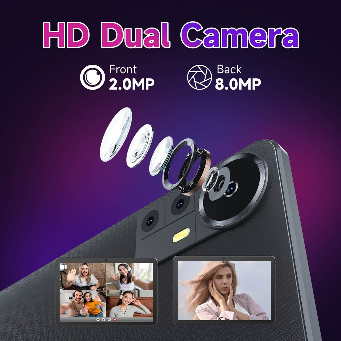 Tableta Android 10.1 inch, 20GB RAM, 128GB ROM, WiFi, Procesor 8 Nuclee, cu Tastatura, Mouse, Stilou, Carcasa de protectie - Specializat.ro