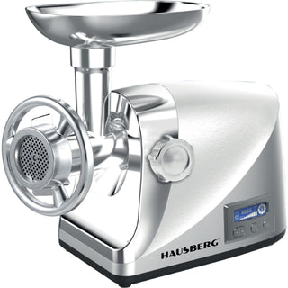 Masina tocat Hausberg HB-3455, 3500W, 2Kg/min, Impingator legume, Carcasa aluminiu, Motor cupru