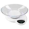 Cantar de bucatarie Hausberg HB-6015AB, 3kg, cu Bol din Plasic, Alb