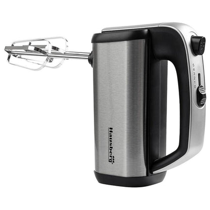 Mixer de Mana HAUSBERG HB-4201NG, 5 viteze, Motor din cupru, 250W-400W, Carcasa Inox, Negru