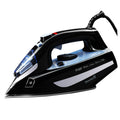 Fier de Calcat Hausberg HB-7842BL, 2300W, Ceramic, Autocuratare, Pulverizare, Antipicurare, 300ml, Negru/Albastru