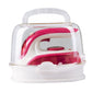 Fier calcat de voiaj Hausberg HB-7910RS, 800-1000W, rezervor de apa 50ml, Rosu-Alb