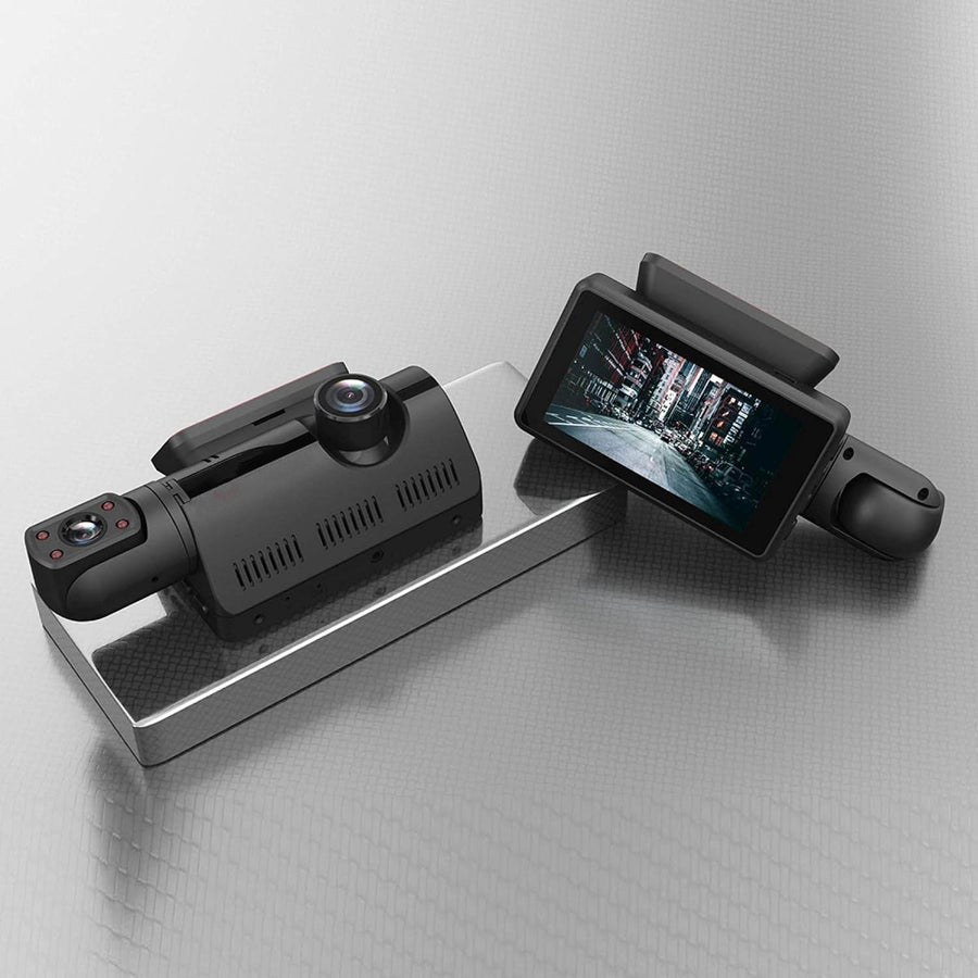 Camera auto de bord, full HD, 1080P, 2 camere, frontal si interior camera rotativa - Specializat.ro