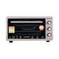 Cuptor Electric cu Ventilator HAUSBERG HB-8015, 1800 W, Geam dublu, 48L, Lumina interioara, Timer, 5 Programe gatire, Termostat reglabil 250 grade, Inox/Negru