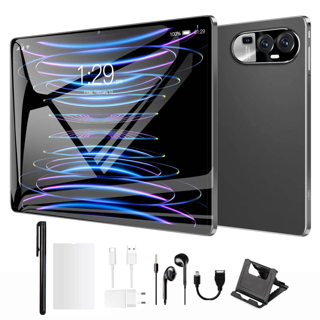 Tableta 10 inch, Android 12, 6GB RAM+128GB ROM, procesor 8-core, slot SIM, slot SD CARD, WiFi, Bluetooth, Camera dubla, Baterie de 6000mAh - Specializat.ro