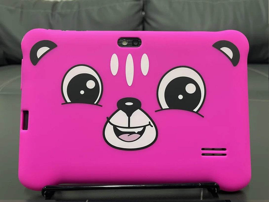 Tableta pentru copii de 7 inch Android WiFi cu Protectie anti shock, Camera dubla, jocuri, desene, aplicatii, Educativ, model Ursulet - Specializat.ro