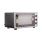 Cuptor Electric cu Ventilator HAUSBERG HB-8015, 1800 W, Geam dublu, 48L, Lumina interioara, Timer, 5 Programe gatire, Termostat reglabil 250 grade, Inox/Negru