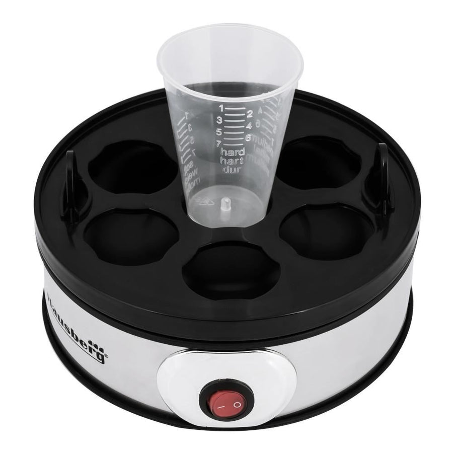 Fierbator Electric pentru Oua , 350 W, Capacitate 7 Oua, Cronometru, Inox + Plastic, Hausberg HB2215