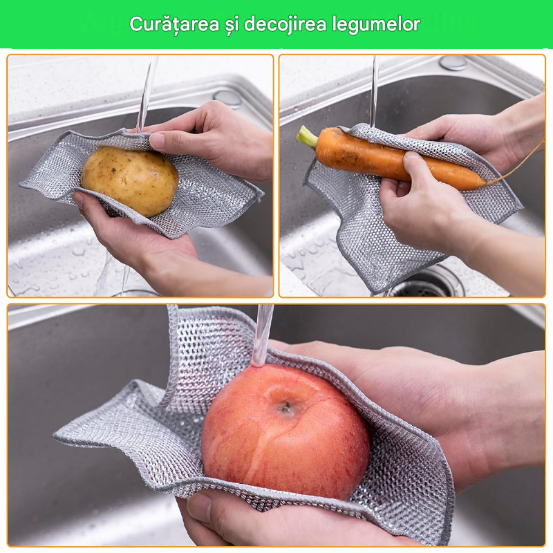Pachet Bucătărie Curată: Lavete Microfibră + Folii Protecție Aragaz