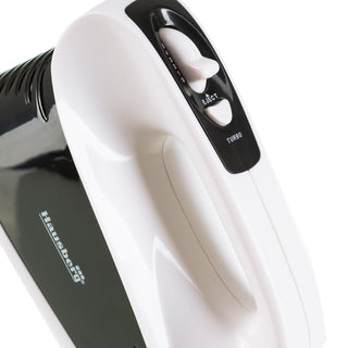 Mixer de mana profesional HAUSBERG HB-4118NG, 250W, 5 viteze + Turbo, Design ergonomic, accesorii incluse, Negru