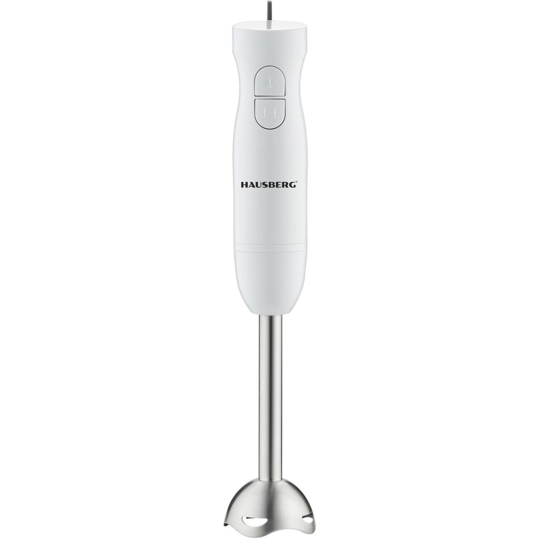Blender de mana HAUSBERG HB-7674AB, 300W, 2 viteze, material ABS, lame din otel inoxidabil, Alb