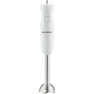 Blender de mana HAUSBERG HB-7674AB, 300W, 2 viteze, material ABS, lame din otel inoxidabil, Alb
