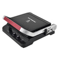 Sandwich maker & grill HAUSBERG HB-636NG, 1650-2000W, Termostat reglabil, Buton de control, Afisaj Led, Inox