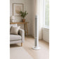 Ventilator turn Hausberg HB-5952AB, 55W, 38 inch, 3 viteze, temporizator 24h, LED, oscilatie, telecomanda, alb