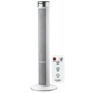 Ventilator turn Hausberg HB-5952AB, 55W, 38 inch, 3 viteze, temporizator 24h, LED, oscilatie, telecomanda, alb
