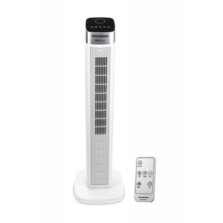 Ventilator turn digital Hausberg HB-5953AB, 55W, 41 inch, 3 viteze, 3 moduri, temporizator 24h, LED, oscilatie, telecomanda, difuzor parfum, alb