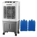 Racitor de aer portabil Hausberg HB-5961AB, 75W, rezervor 20L, 3 viteze, control mecanic, 2 cutii gheata, alb