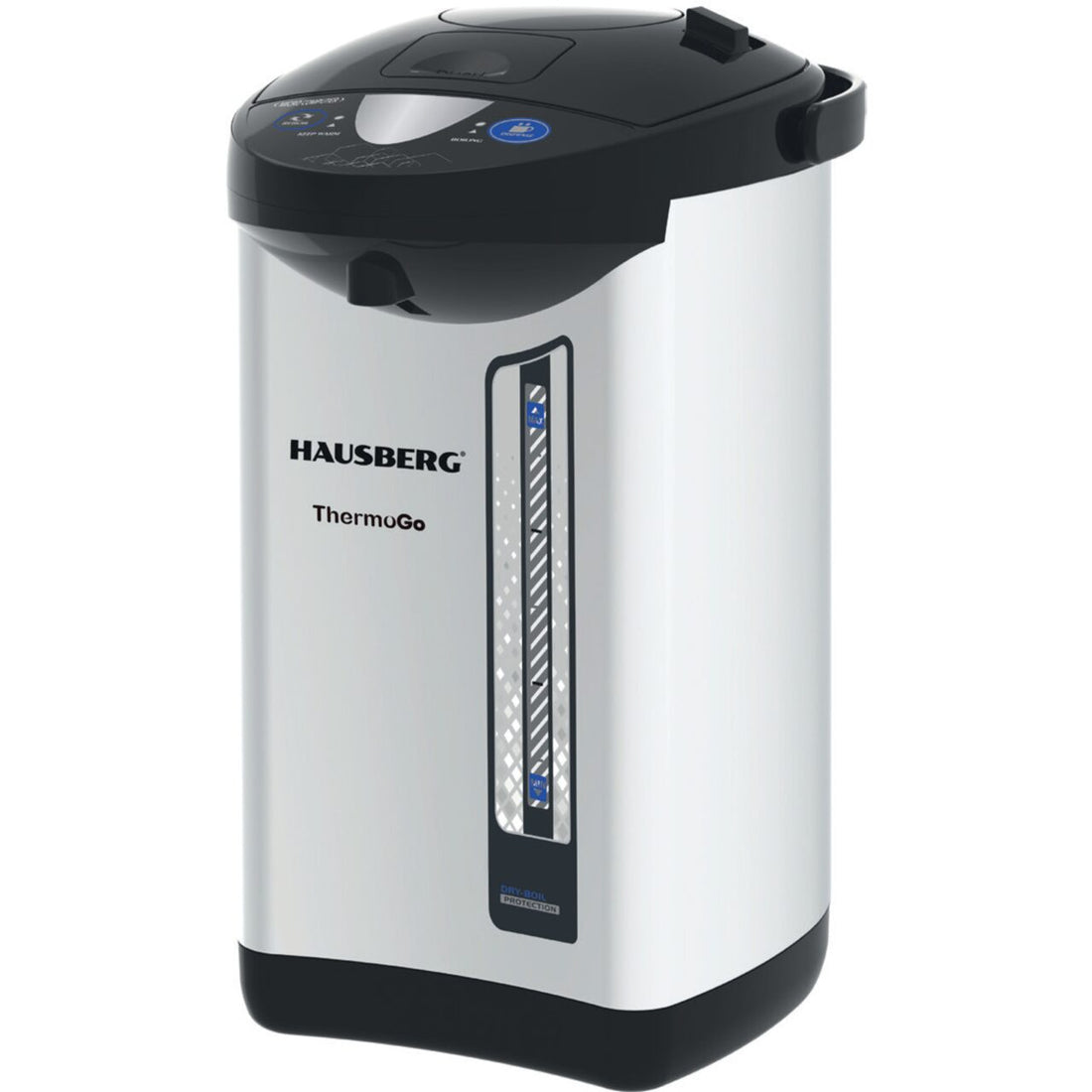 Fierbator electric si Termos HAUSBERG HB-3645IN, 750-900W, 220-240V, 5,2L, Mentinerea calda a lichidelor, Indicator al nivelului apei, Protectie impotriva incalzirii, Thermo Pot, Inox