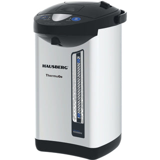 Fierbator electric si Termos HAUSBERG HB-3645IN, 750-900W, 220-240V, 5,2L, Mentinerea calda a lichidelor, Indicator al nivelului apei, Protectie impotriva incalzirii, Thermo Pot, Inox