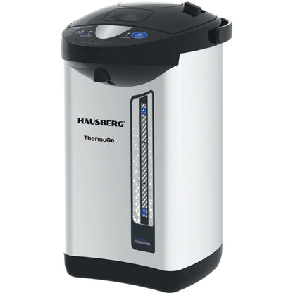 Fierbator electric si Termos HAUSBERG HB-3645IN, 750-900W, 220-240V, 5,2L, Mentinerea calda a lichidelor, Indicator al nivelului apei, Protectie impotriva incalzirii, Thermo Pot, Inox