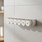 Set 6 Recipiente Condimente cu Suport Magnetic Inox – Organizator Bucătărie