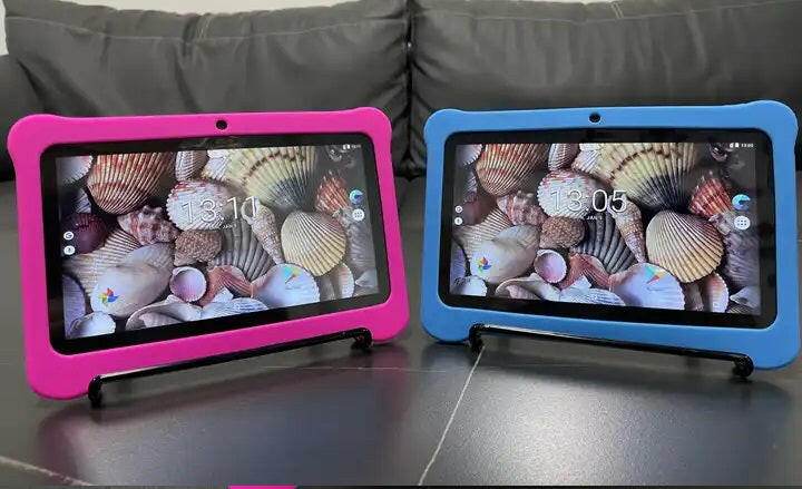 Tableta pentru copii de 7 inch Android WiFi cu Protectie anti shock, Camera dubla, jocuri, desene, aplicatii, Educativ, model Ursulet - Specializat.ro