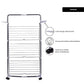 Uscator de rufe cu 3 nivele Ertone MN98U, pliabil cu suport de umerase, suporta 30 kg rufe, Inox