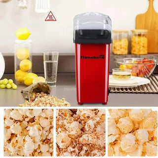 Aparat Popcorn, Hausberg HB910RS 1000 w, jet aer cald, premium, rosu