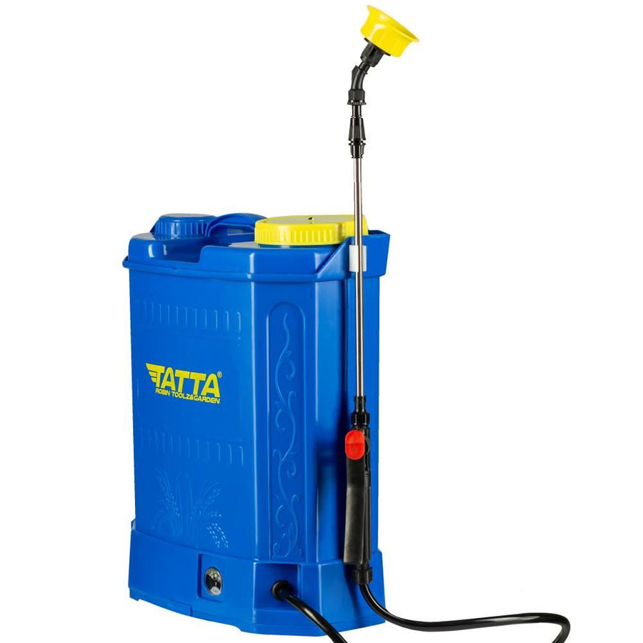 Pompa pentru stropit (vermorel) Tatta TP-2022A, cu acumulator, 12V 8Ah, incarcator 1 A, motor 3.6 lpm, rezervor tip rucsac, 20 l