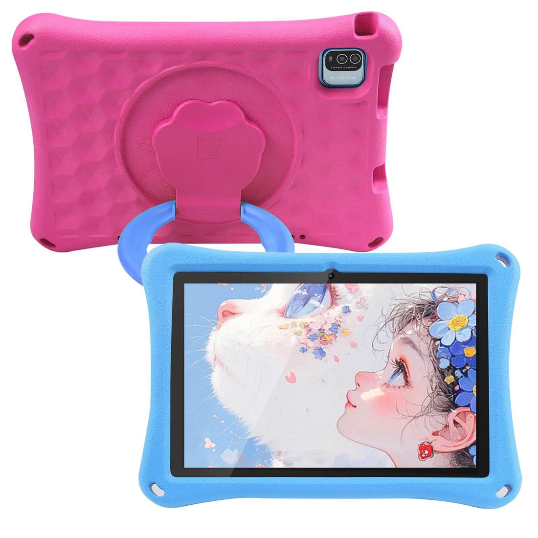 Tableta Android 10 Inch, 12GB RAM, 128GB ROM, Wifi, Bluetooth, Husa Protectie Anti Shock, Pentru Copii - Specializat.ro